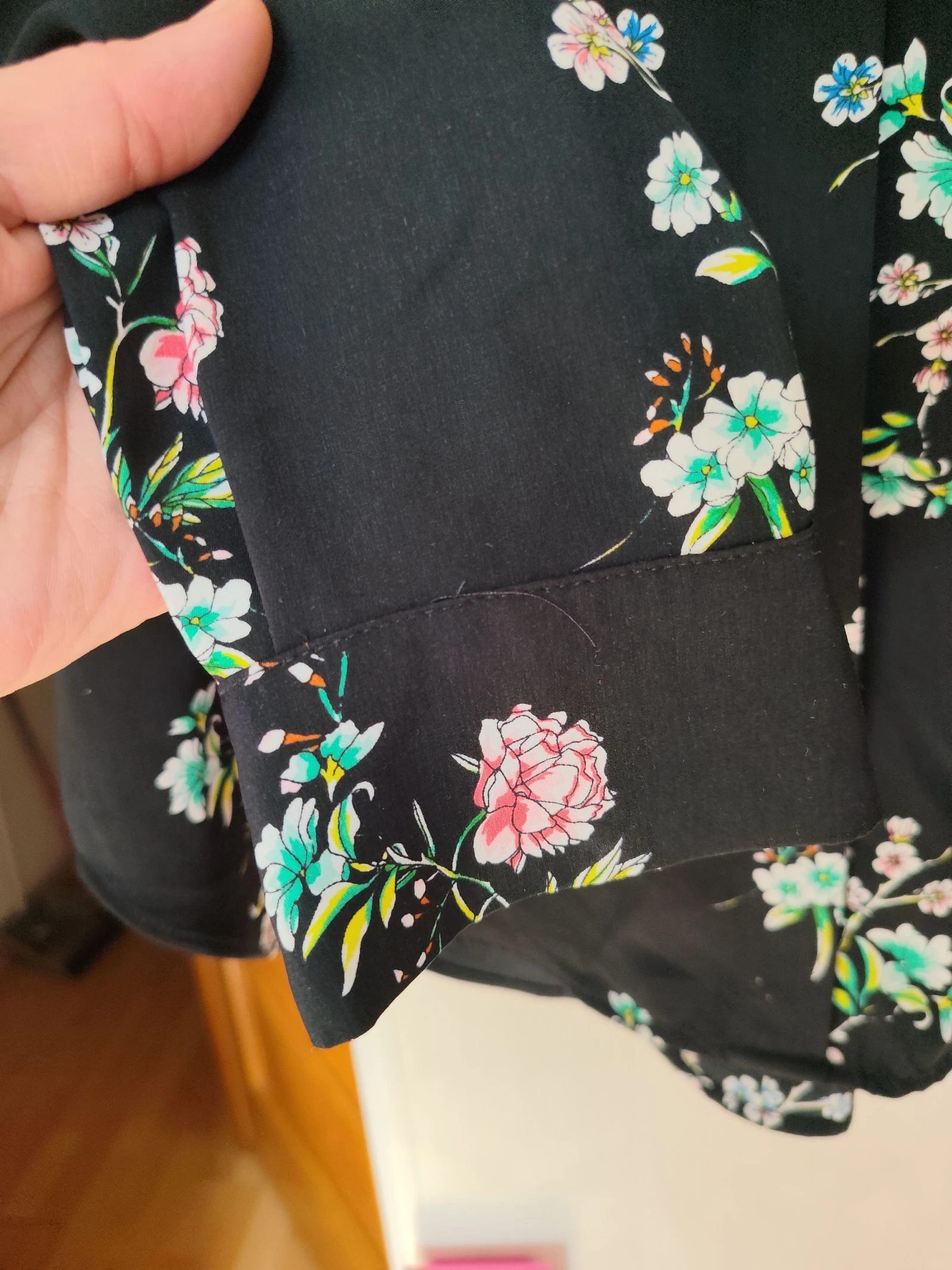New H&M black floral shirt Size M 38/40 – photo 5